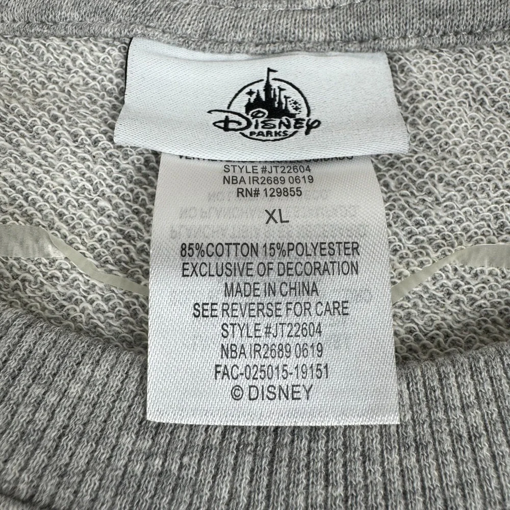 Disney Parks Sweatshirt Sweater Mickey Mouse Disneyland Sequins Gray Womens XL‎